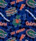 Licensed NCAA University of Florida Check Allover Cotton Fabric by the Yard